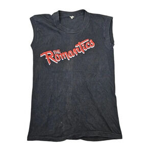 Vintage 80s Sleeveless THE ROMANTICS IN HEAT TOUR‎ T-shirt Single Stitch Small